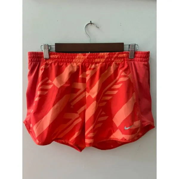 Nike Dri-FIT Women’s Medium Coral Print Lined Running Athletic Shorts - Image 2