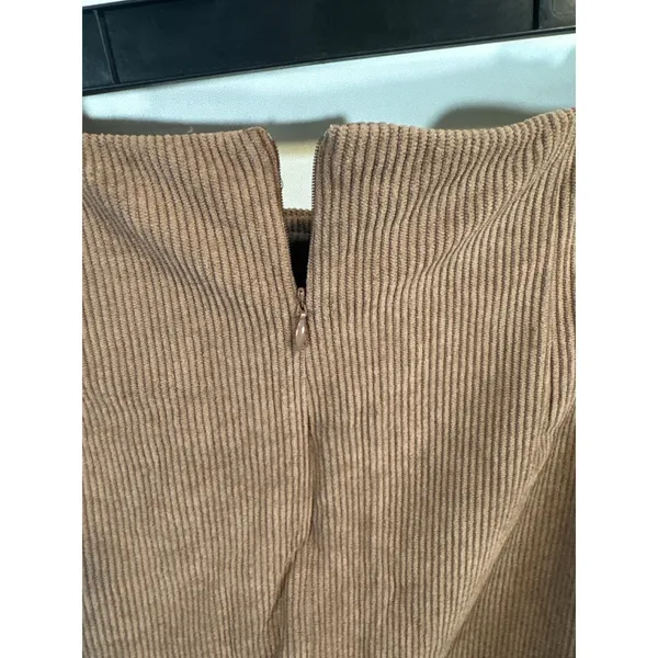 Halara AuraCord Cloud Brown Corduroy Skirt with Built-in Shorts Women M Long NWT - Image 6