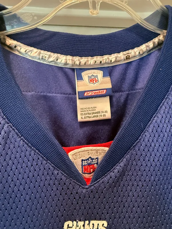 NFL Giants #80 Blue Football Jersey - Reebok - Image 4