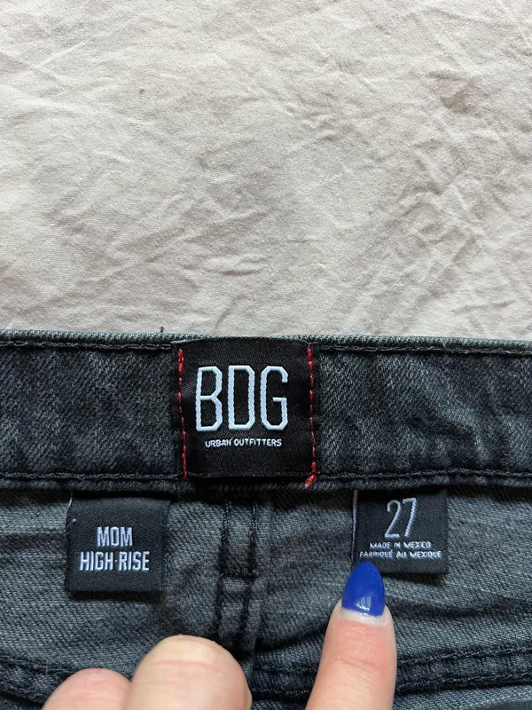 Urban Outfitters high rise black denim shorts - Image 5