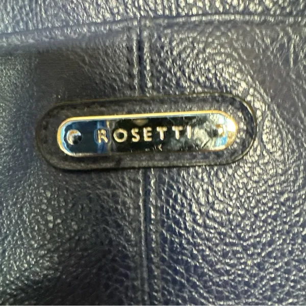Rosetti Cross Body Bag Purse Blue Pebbled Adjustable Strap Lined - Image 4