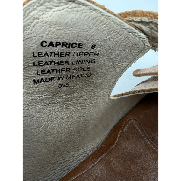 Freebird Caprice Leather Buckle Slide Mule Sandal Cognac Brown Boho Women Size 8 - Image 11