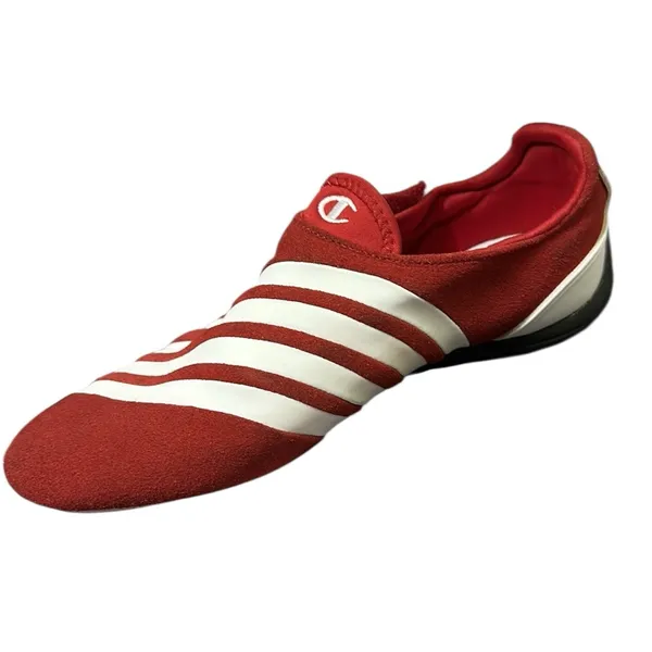 Champion Red and White Breeze Striped Suede Leather Shoes Womens 5.5 - Image 4