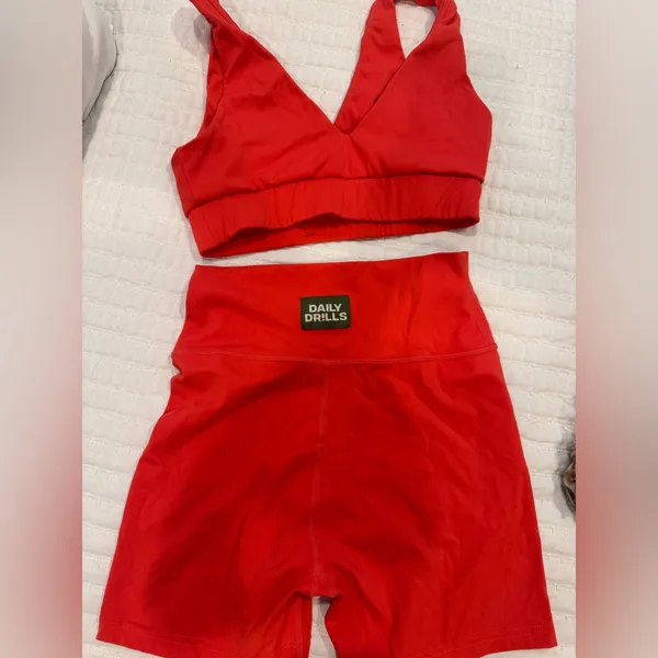 Daily Drills Red Sports bra - Image 2