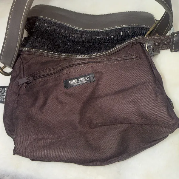 Vintage Y2K Nine West Boho Brown Rustic Fairy Festival Hippie Shoulder Bag Purse - Image 6