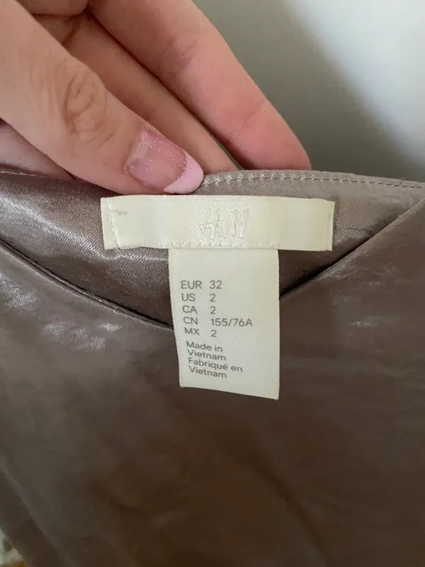H&M Champagne Silk Cami - Image 4