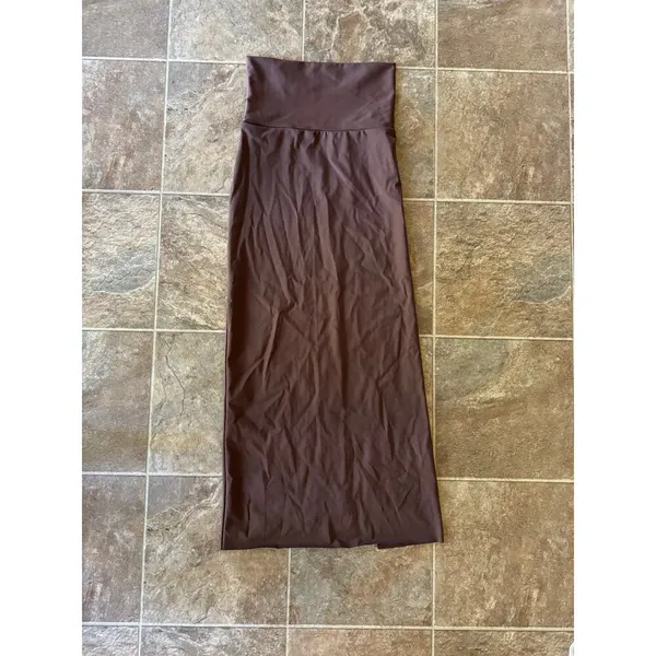 Skims Shaping Swim Long Sarong Skirt Size Small Cocoa - Image 7