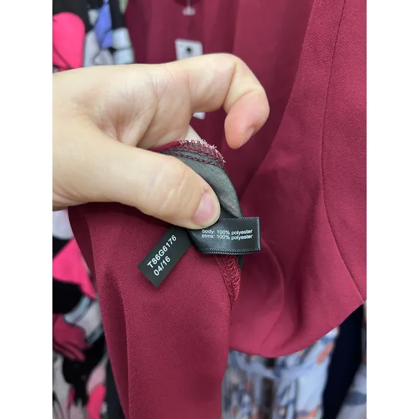 The Limited Burgundy Sleeveless Colorblock Layered Blouse Top - Size S‎ - Image 7