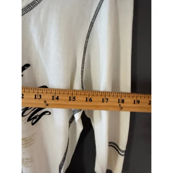 NFL Pittsburgh Steelers Womens White 3/4 Sleeve Graphic Top Scoop Neck Size M - Image 4