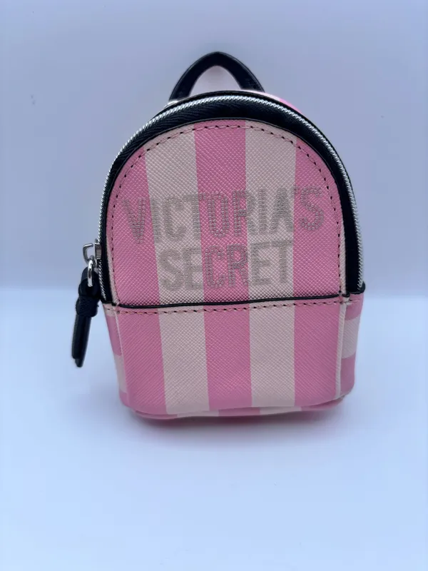 Victoria's Secret heritage stripe mini backpack keychain - Image 7
