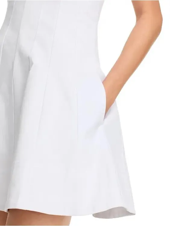 AQUA Strapless Paneled Mini Dress - Image 4