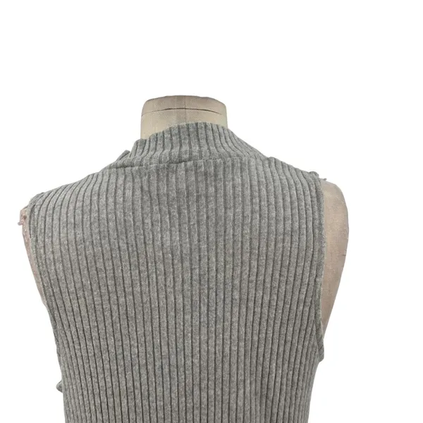 Anthropologie‎ Ro & De Rib Tunic Tank Top Sleeveless Turtleneck Gray Size Small - Image 11