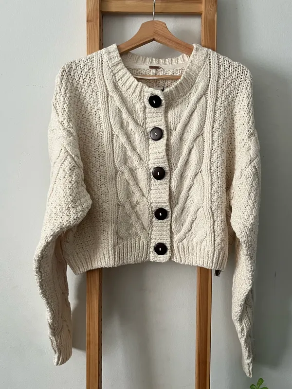 Free People Bonfire Cable Knit cardigan - Image 3