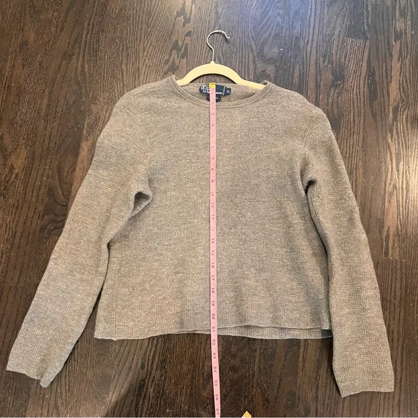 Vintage 1990s Ralph Lauren Gray Wool Sweater - Image 3
