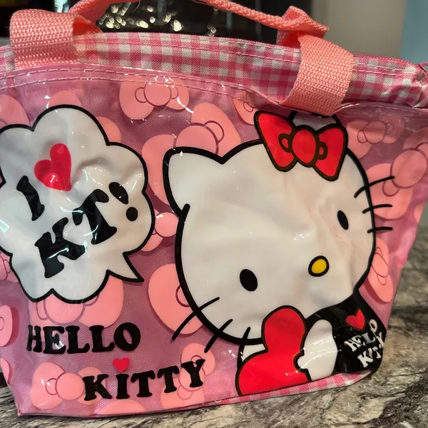 Hello Kitty Pink and White Cosmetic Case - Image 3