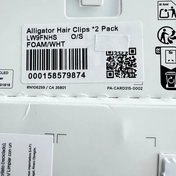 Lululemon Alligator Hair Clips 2 Pack Foam Cloud White - Image 8