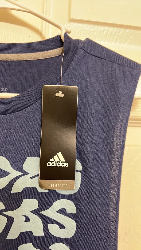 Adidas Wavy Blue Muscle Tank - Image 5
