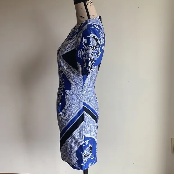 ASOS blue and white paisley mini dress - Image 6