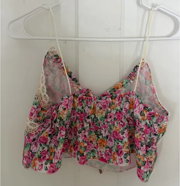 Floral cropped tank Multiple Size XS - Image 2
