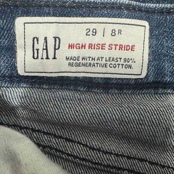 GAP High Rise Stride Relaxed Fit Wide-Leg Jeans Womens 29/8R Medium Wash Denim - Image 5