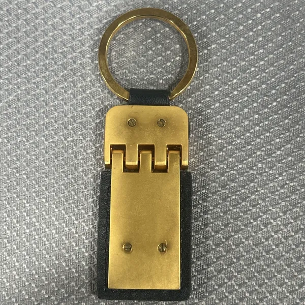 Vintage New York World Trade Center Twin Towers Keychain Gold Tone Black NYC - Image 4