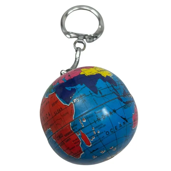 Mini Globe Keychain With Rotating Earth Design & Metal Keyring 9n - Image 2
