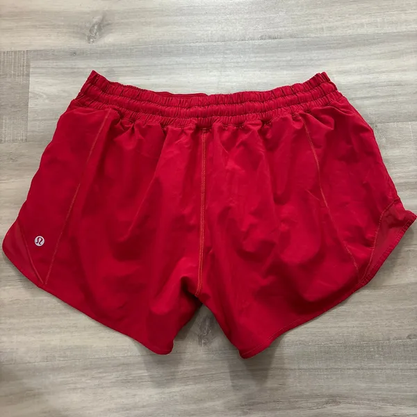 Lululemon Hotty Hot Short Long 4" Dark Red Women Size 10 - Image 3