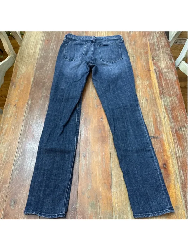 J Crew Blue Denim Straight Leg Jeans Size 27 Short - Image 10