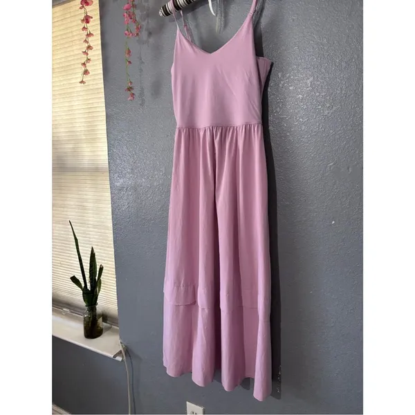 Athleta Light Pink Sleeveless Maxi Dress - Image 5
