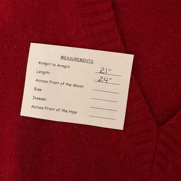 J. CREW Relaxed V Neck Pullover Sweater‎ Solid Red Merino Wool Alpaca Medium - Image 12