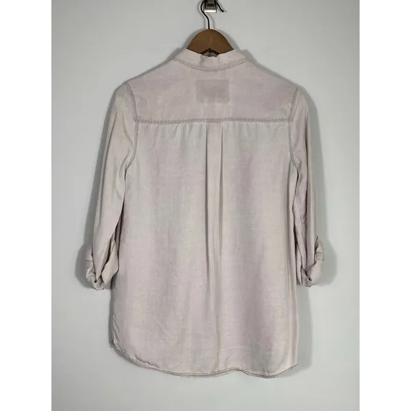 Express Casual Button Down Shirt Blush Pink Size Small - Image 2