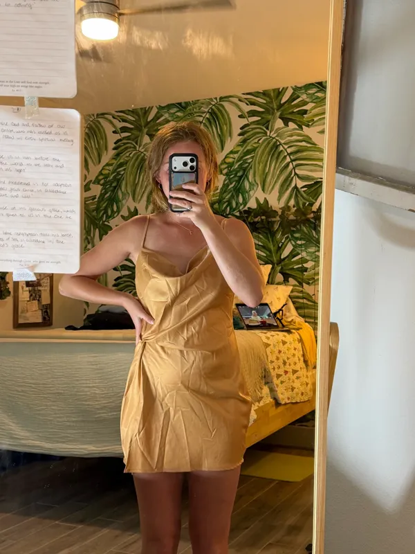 Glam Satin mini dress - Image 3
