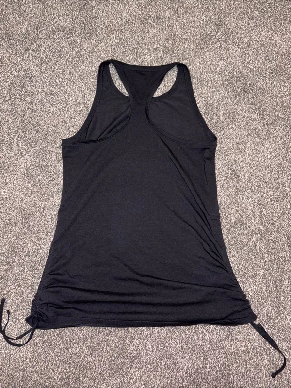 Athleta Black Racerback Ruched Tank XS - Image 4