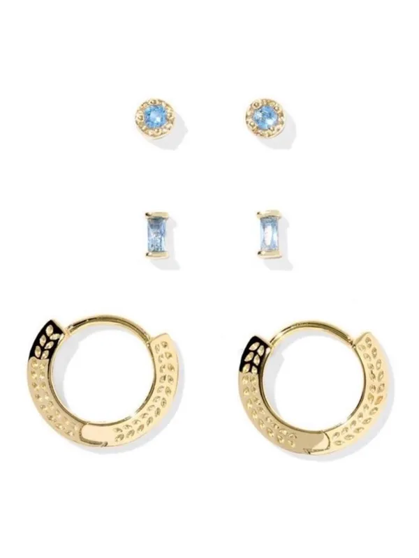 Kendra Scott Mandy Stud Earring
Set 3pc Gold/Blue - Image 2