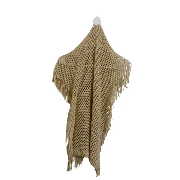 Elegant Tan Knit Scarf - Image 2
