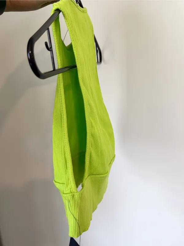 NWT Lulus Absolute Edge Lime Green Sleeveless Crop Top - Size: Small - Image 5