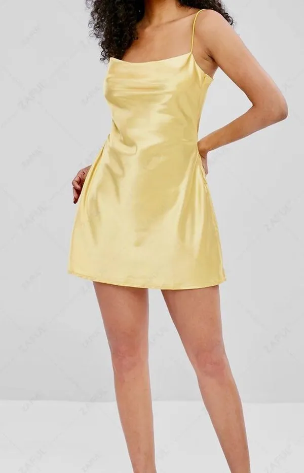 Yellow Slip Dress Size small NWOT - Image 4
