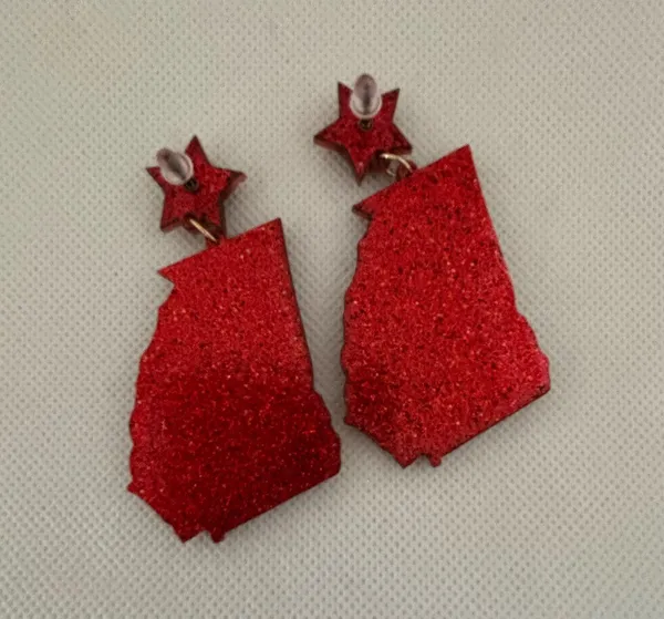 University of Georgia | Georgia Bulldogs dangle pierced earrings - Image 3