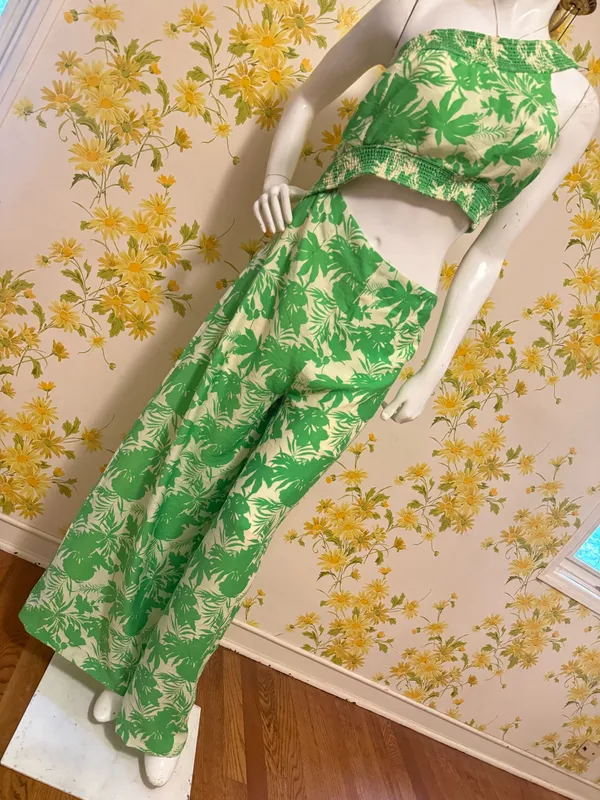 One sleeve backless jumpsuit size L Green Size L - Image 7