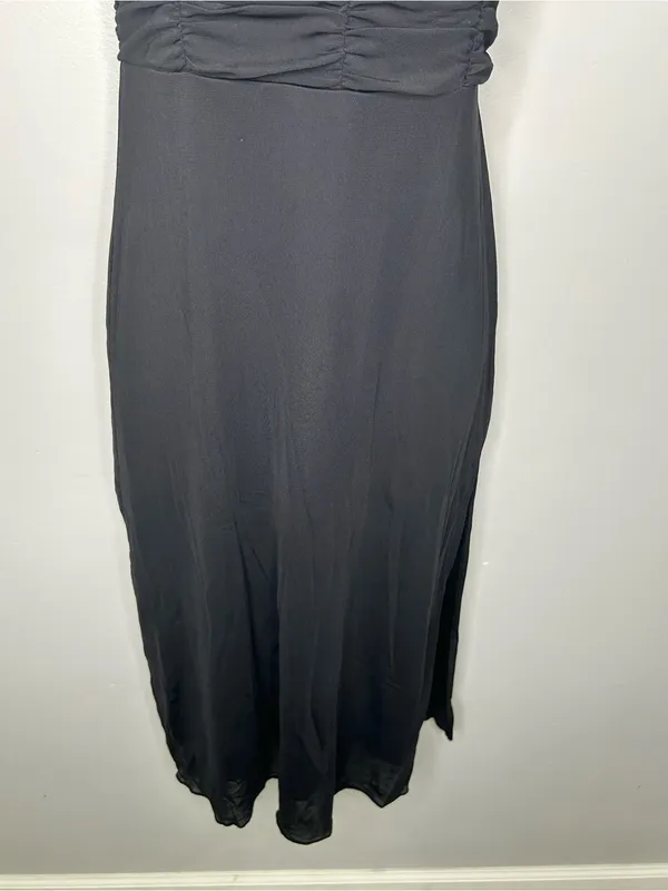 Kirious Black Strapless Ruched Top Dress Size M - Image 4