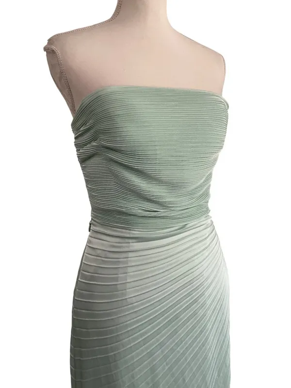 Dress The Population Kinley Pleated Strapless Gown in MInt Green Womens Maxi - Image 6