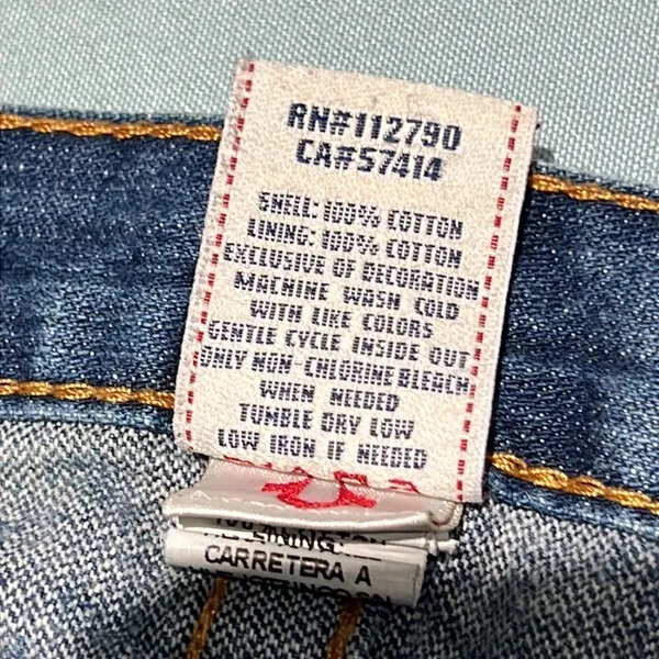 True Religion Boys Jack‎ Distressed Straight Jeans Mid Rise D29 - Image 9