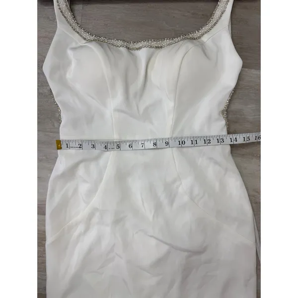 NEW Mac Duggal Savannah Dress White Size 6 Cocktail - Image 8