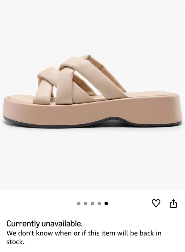 Dream pairs chunky platform sandals Tan Size 8.5 - Image 5