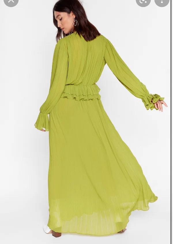 Nasty Gal Frill V Neck Maxi Dress - Image 2