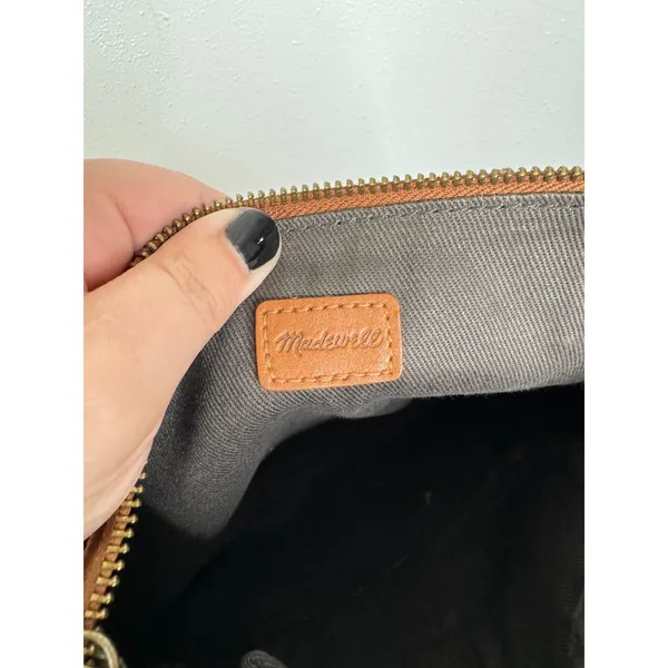 Madewell Transport Crossbody Bag English Saddle Brown Leather Monogram SEB - Image 3