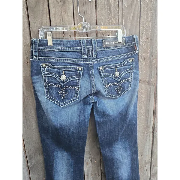 Rock Revival camila Boot Cut Jeans Women's 30 Distressed Embroidered - Image 5