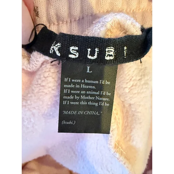 Ksubi 3 x‎ 4 Trak Shorts Women Large Dusty Pink Cotton Fleece Athleisure Comfy - Image 9