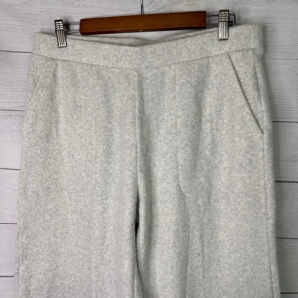 Haven Well Within Cozy Heather Gray Fleece Wide Leg Lounge Pants Sweatpants L - Image 3