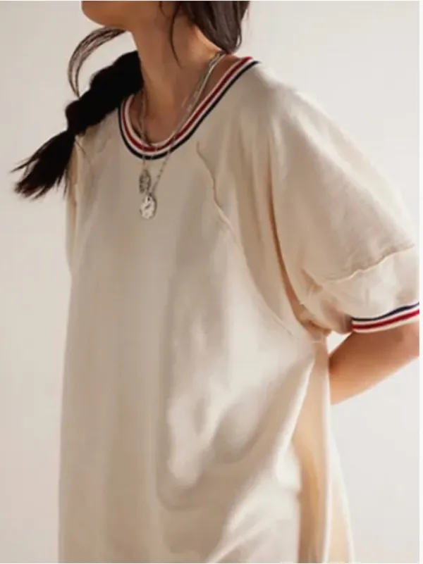 NWT Free People We The Free It's Official Pullover Shirt in Tea Combo - Image 3